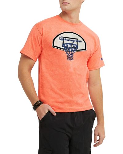 Champion , Classic Graphic, Soft And Comfortable T-shirts For - Orange