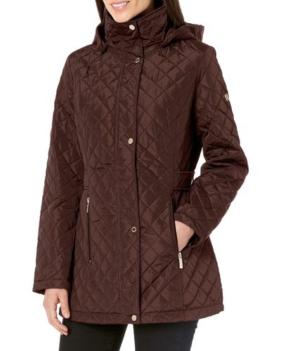 Calvin Klein Classic Quilted Jacket With Side Tabs - Brown