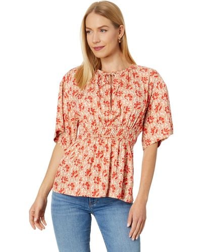 Joie S Renae Top In Country Blue Multi - Red