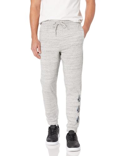 Volcom Blaquedout Relaxed Fit Fleece Sweatpant - Gray
