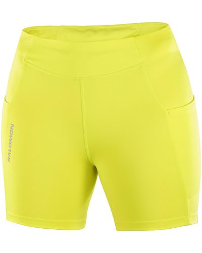 Salomon Cross Run Short Tight W - Yellow