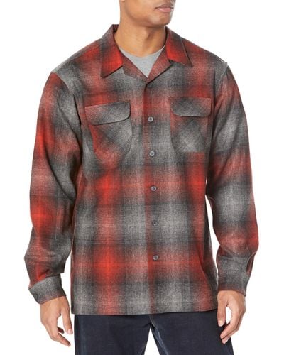 Pendleton Size Long Sleeve Tall Board Shirt - Red