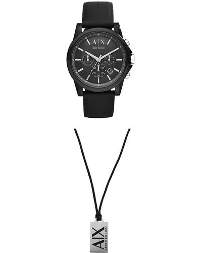 Armani Exchange Rmni Exchnge Chronogrph Wtch With Lether - Multicolor
