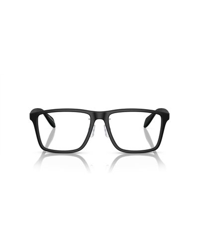 Emporio Armani Ea3230f Low Bridge Fit Square Prescription Eyewear Frames - Black