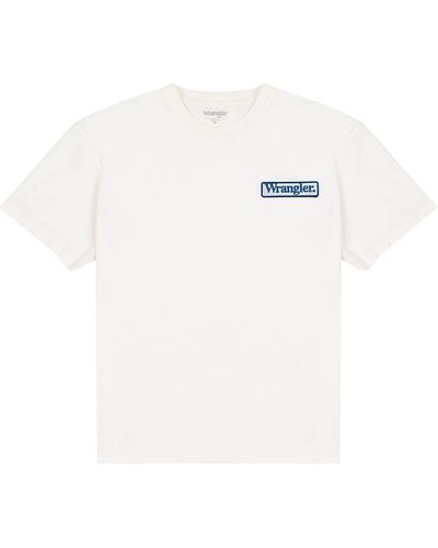 Wrangler Logo Tee T-Shirt - Bianco