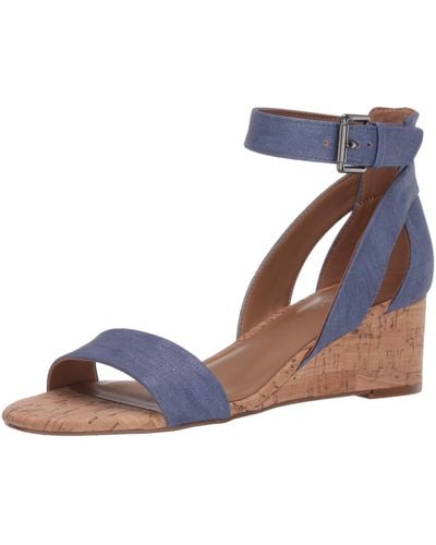 Aerosoles Womens Wedge Sandal - Blue