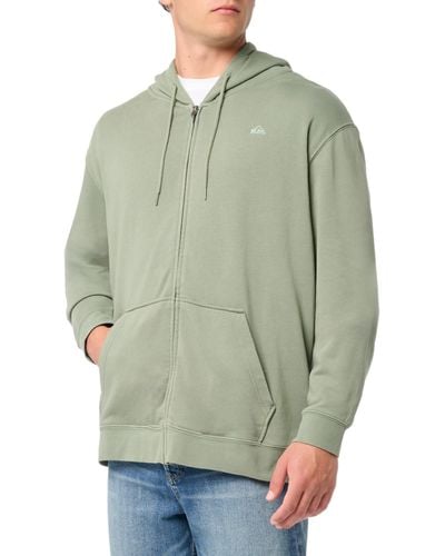 Quiksilver Salt Water Zip Hoodie Sweatshirt Hooded - Green