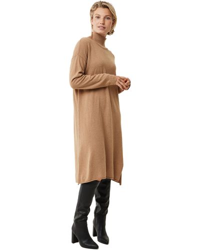 Mexx Turtle Neck Knitted Casual Dress - Natur