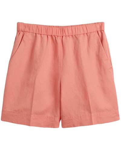 GANT REL Linen Blend Pull ON Shorts - Pink