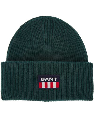 GANT Retro Logo Beanie Hat - Green