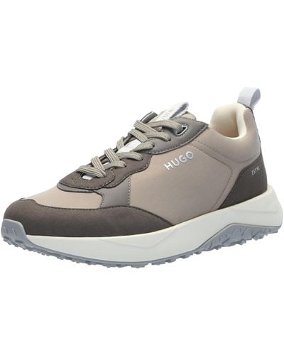 HUGO Running Style Mix Material Sneakers Sneaker - Schwarz