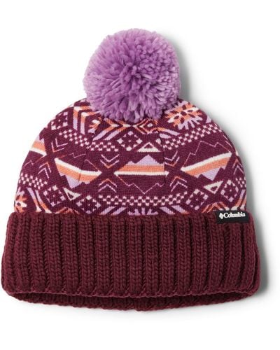 Columbia 's Sweater Weather Pom Beanie Hat - Red