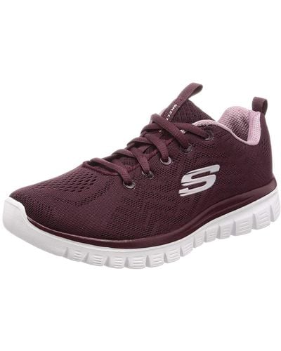 Skechers Get Connected Trainers Red - Purple