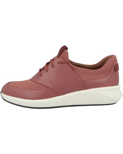 Clarks Un Rio Lace Zapatillas Mujer - Rosa