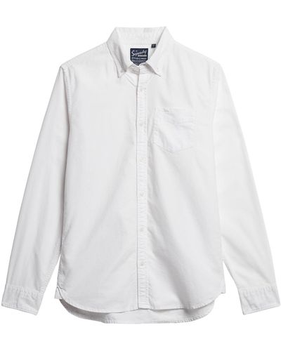 Superdry Vintage Washed Oxford Shirt Hemd - Weiß