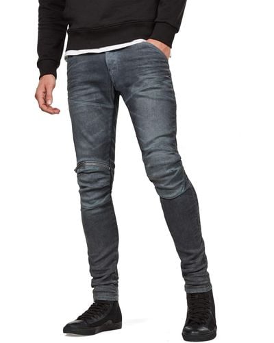 G-Star RAW 5620 3D Zip Knee Skinny Fit Jeans - Blau