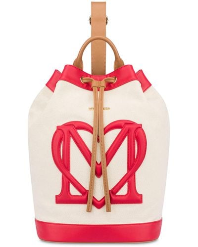 Love Moschino Weekender Bag In Canvas Sporty Love - Rosa