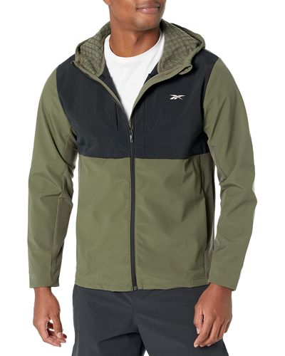 Reebok Full-zip Hooded Jacket Sweatshirt - Green