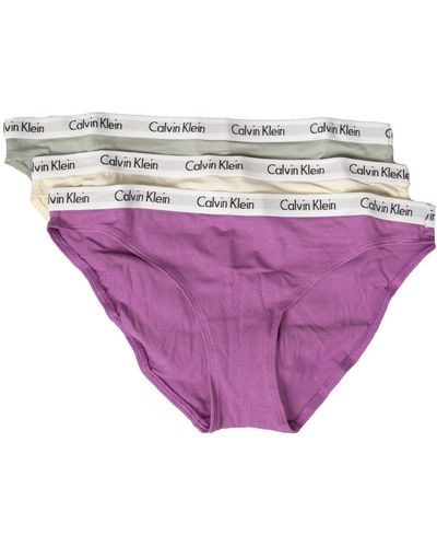 Calvin Klein Pack de 3 Slip tripack CK Article QD3588E Bikini 3PK - Violet