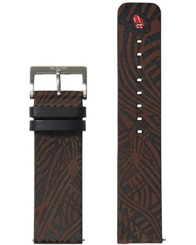 Nixon C3186-000-00 Analogue Quartz Watch With Leather Strap - Black