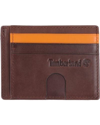 Timberland Slim Leather Front Pocket Credit Holder Wallet - Purple