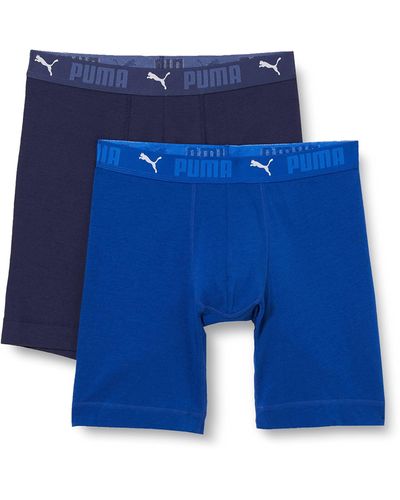 PUMA Sport Cotton Long Boxer - Blu