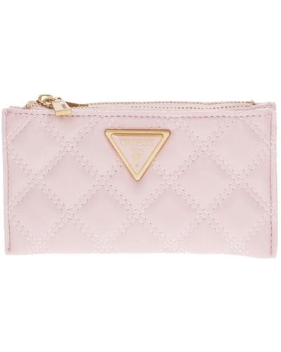 Guess Giully SLG Double Zip Coin Purse Light Rose - Pink