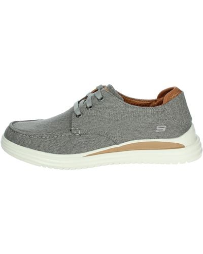 Skechers S Provn Frz Canvas Shoes Taupe Canvas 9 - Grey