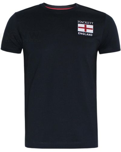 Hackett England Usc Ss T Shirt/tee Classic Fit - Black