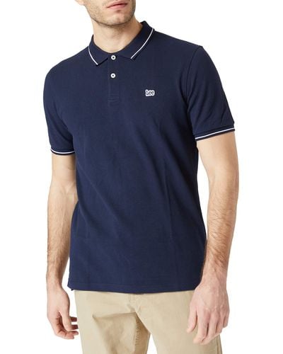 Lee Jeans Pique Polo T-Shirts - Blu
