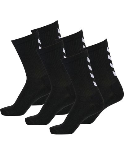 Hummel Ideal für Sport & Alltag - Feuchtigkeitsmanagement - Fußgewölbeunterstützung - 6 Paar Socken - schwarz