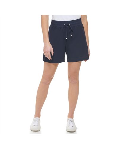 Calvin Klein Sportwears Sportswear Shorts Is A Washed French Terry Comfortable Elastic Waist Casual Lightweight - Blue