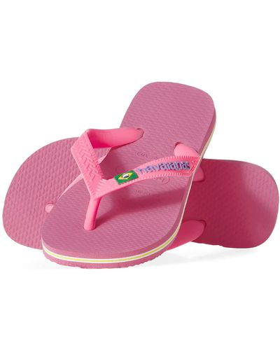 Havaianas Brasil Logo Flip Flops - Pink