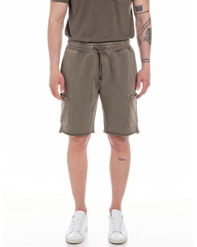 Replay Cargo-Shorts aus Baumwolle - Grau