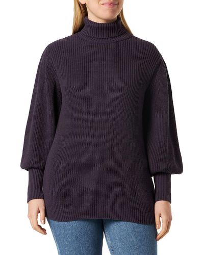 Mexx Knitted Puff Sleeve Pullover Sweater - Blau