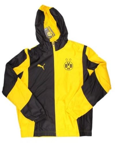 PUMA Borussia Dortmund Pre-match-Jacke MCyber Yellow Black - Gelb