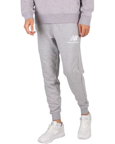 New Balance Nb Essentials Stacked Logo Po Hoodie - Gray