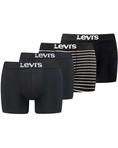 Levi's Boxers de Rayas Sólidas Y Vintage para Hombre - Negro