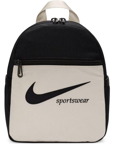 Nike W Nsw Futura Mini Bkpk Women's Backpack - Plaid, Black/lt Orewood Brn/black, Fb2859-010, Misc, Black/lt Orewood Brn/black,
