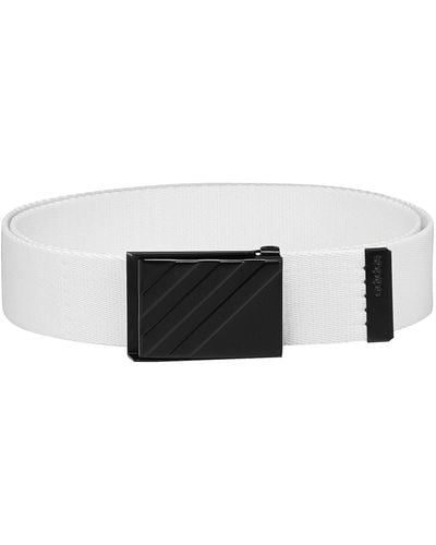 adidas Golf 2018 S Webbing Belt 3 Stripes Buckle - White