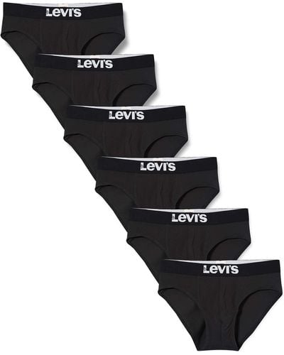 Levi's Solid Basic Lot de 6 pour Lettres - Noir