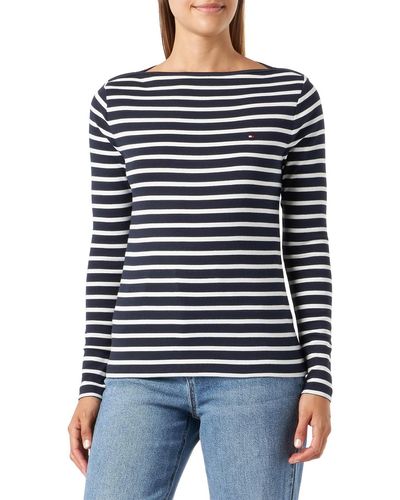 Tommy Hilfiger Long-sleeve Slim Cody T-shirt Rib Cotton - Blue