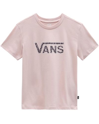 Vans Drop V Cheetah SS Crew T-Shirt - Rose