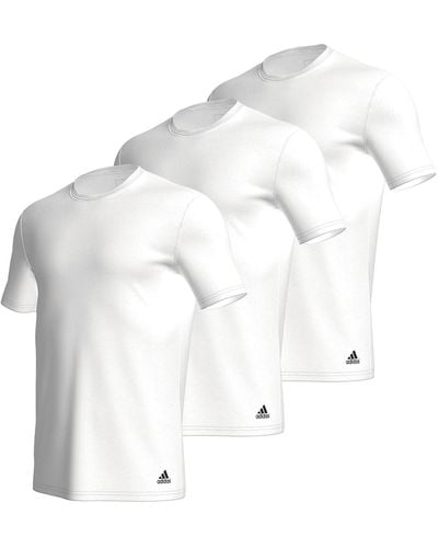 adidas Multipack Crew Neck T-Shirt - Blanco