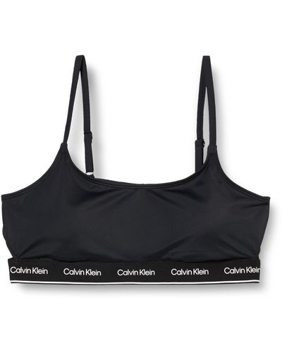 Calvin Klein Top Bikini Bralette Donna senza Ferretto - Nero