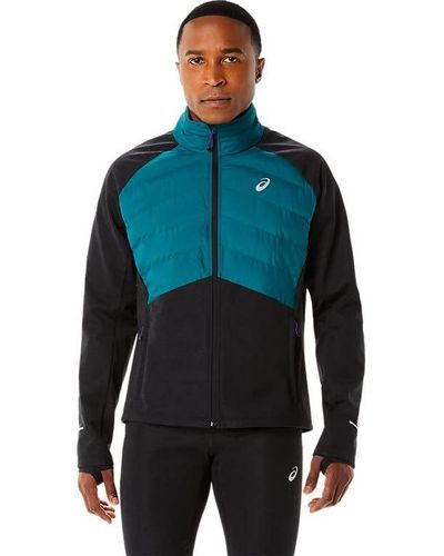 Asics Winter Run Jacket Velvet Pine/performance Black Heath - Xl - Blauw