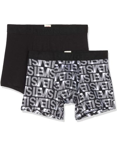 Levi's Logo Aop Boxer Brief 2p Shorts - Black