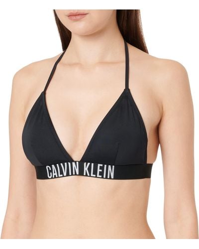 Calvin Klein Triangle-RP Parte Superior de Bikini - Negro