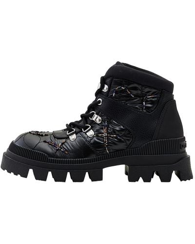 Desigual Shoes_track Hiking Mid Calf Boot - Black