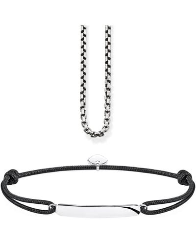 Thomas Sabo Sabo Schmuck Set Halskette Armband 925 Sterlingsilber SET0609-173-21 - Weiß